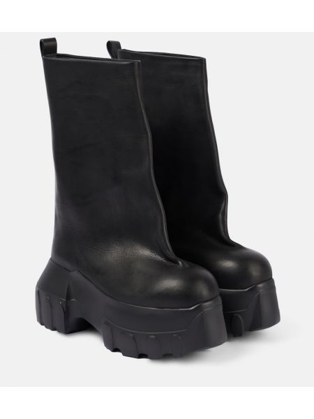 Ankelstövlar i läder Rick Owens svart