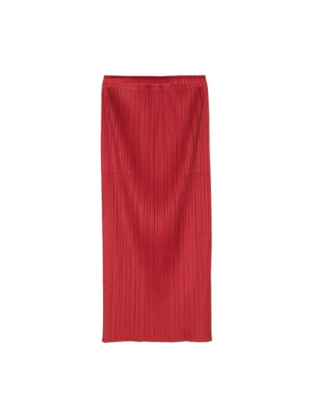 Falda larga Issey Miyake rojo