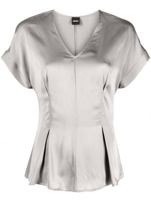 Сатенена блуза Aspesi сиво