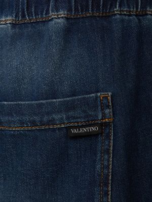 Jeans large Valentino bleu