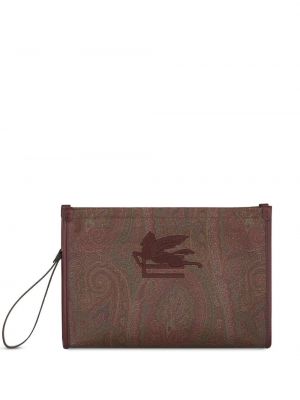 Πορτοφόλι με κέντημα με σχέδιο paisley Etro κόκκινο