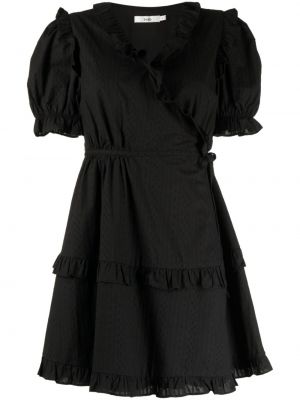 Haftowana sukienka z falbankami B+ab czarna