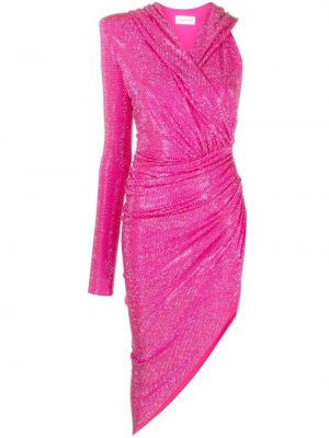 Коктейлна рокля с качулка Alexandre Vauthier розово