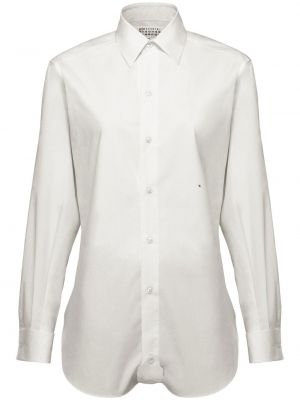 Chemise en coton avec manches longues Maison Margiela blanc