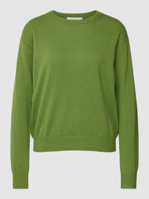 Dzianinowy sweter wełniany z kaszmiru Max Mara Leisure zielony