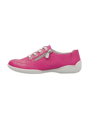 Pantofi cu șireturi Rieker roz