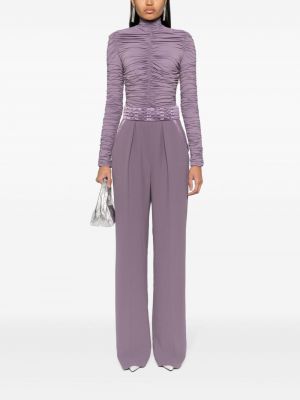 Kelnės su perlais Elisabetta Franchi violetinė