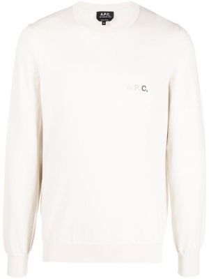 Пуловер бродиран A.p.c. бяло