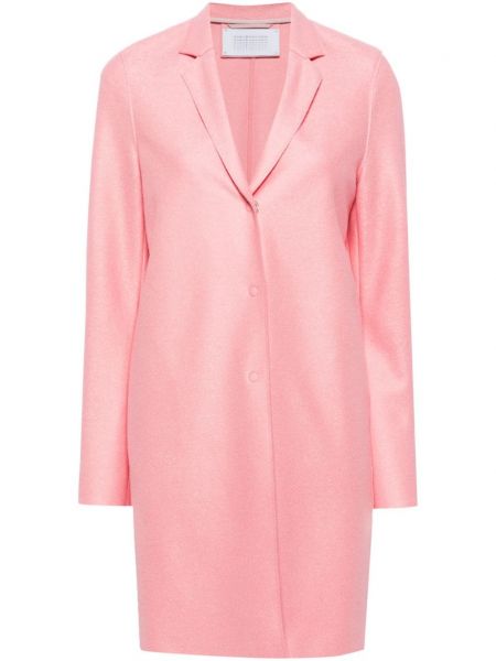 Μάλλινο παλτό Harris Wharf London ροζ