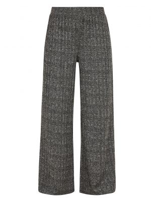 Меланжирани широки панталони тип „марлен“ Qs By S.oliver сиво