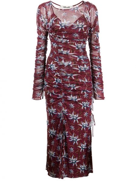 Trykt floral dress Dvf Diane Von Furstenberg lilla