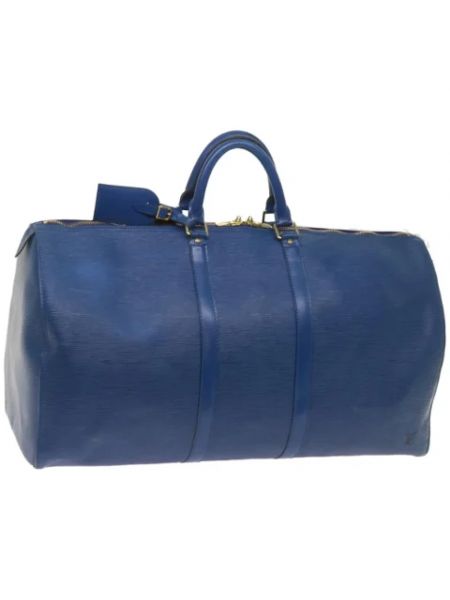Torba podróżna skórzana Louis Vuitton Vintage niebieska