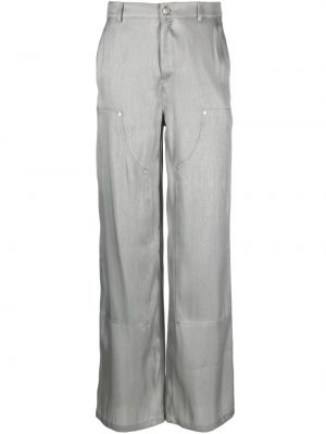 Spodnie Moschino Jeans srebrne
