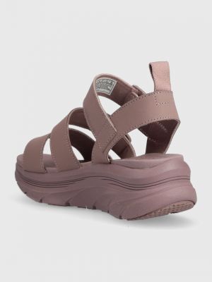 Sandale cu platformă Skechers roz
