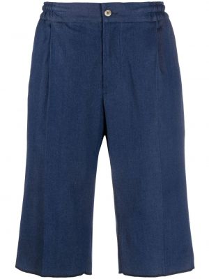 Pantaloni scurți din denim Kiton albastru