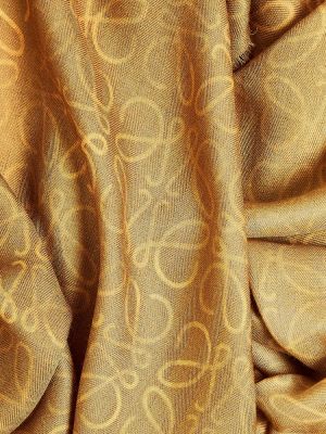 Kašmírový hodvábny vlnený šál Loewe béžová
