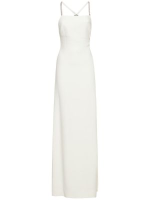 Макси рокля от креп Elie Saab бяло