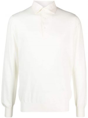 Вълнена поло тениска Lardini бяло