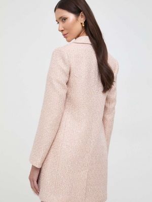 Gyapjú kabát Twinset rózsaszín