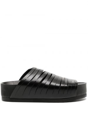 Kožené sandále Sacai čierna