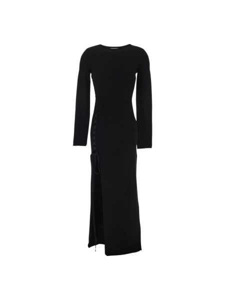 Sukienka wełniana Saint Laurent czarna