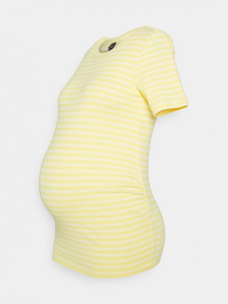 Koszulka z nadrukiem Pieces Maternity żółta