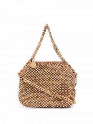 Krystaller mesh kjedeposer Stella Mccartney gull