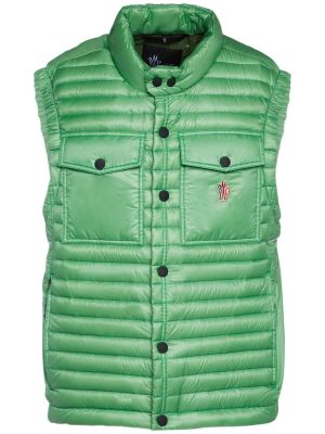 Pérová vesta Moncler Grenoble zelená