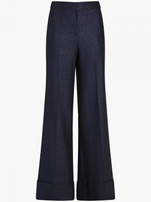 Volné kalhoty Victoria Victoria Beckham - Modrá