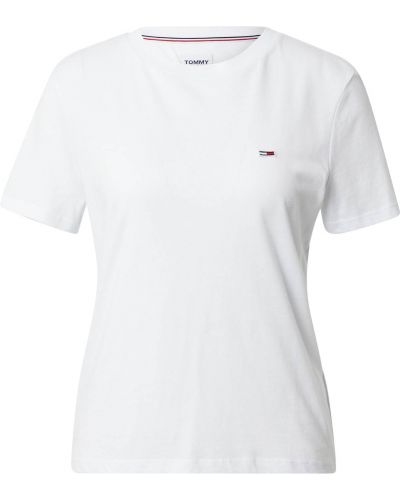 Top di cotone Tommy Jeans bianco