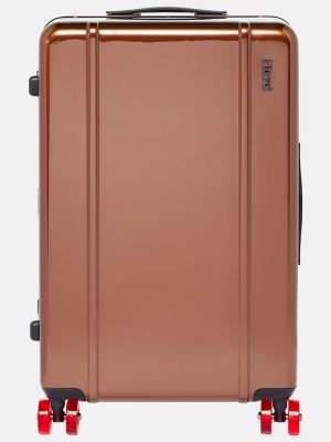 Kostkovaný kufr Floyd hnědý