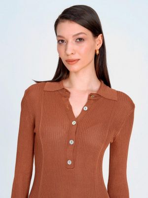 Платье-свитер Áeron коричневое