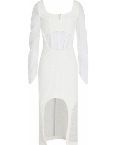 Кружевное гипюровое ажурное платье мини Dion Lee