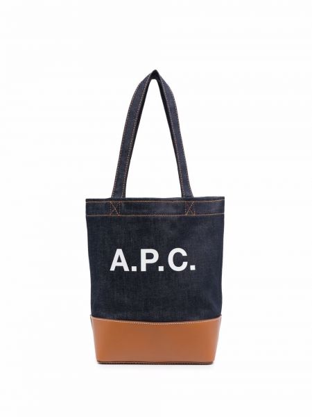 Borsa shopper di cotone A.p.c. marrone