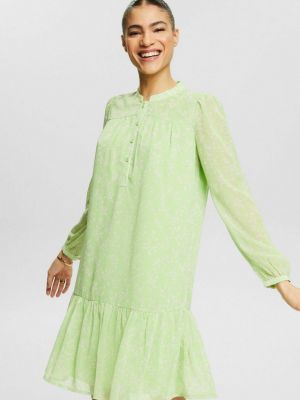 Платье-рубашка Esprit зеленое