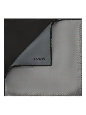 Серый шелковый платок Lanvin