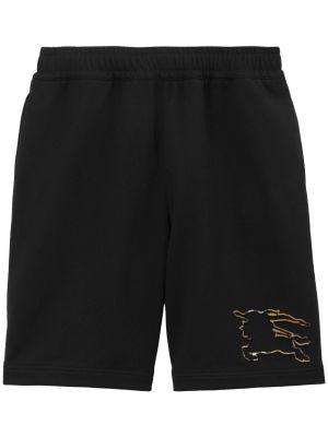 Shorts de sport à imprimé Burberry noir