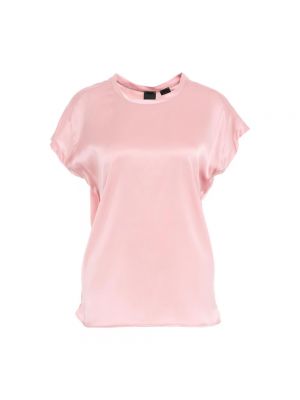 Jedwabna koszulka Pinko różowa