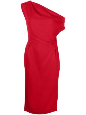 Sukienka midi drapowana Alexandre Vauthier czerwona