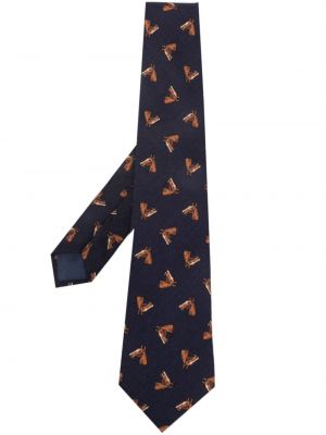 Vlněná kravata s potiskem Polo Ralph Lauren modrá