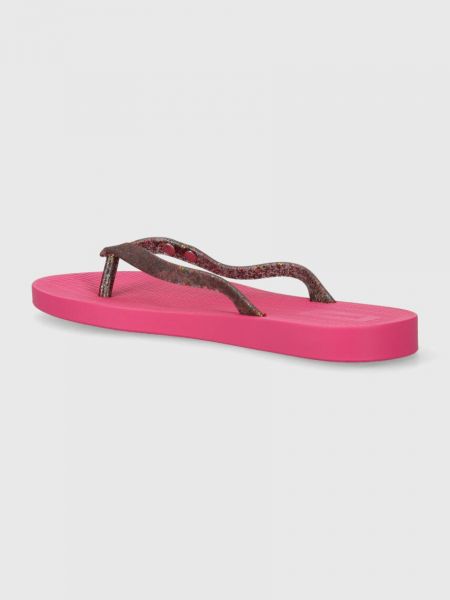 Sandale cu toc cu toc plat Melissa roz
