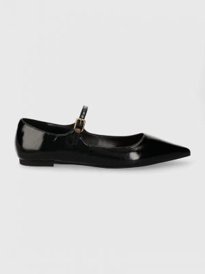 Balerini din piele fără toc Kurt Geiger London negru