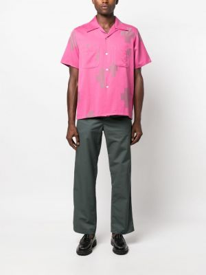 Košile s potiskem Needles růžová
