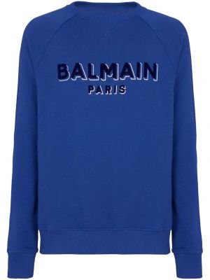 Sweatshirt aus baumwoll Balmain blau