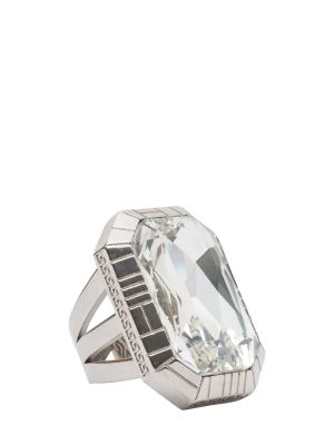 Žiedas su kristalais Versace sidabrinė