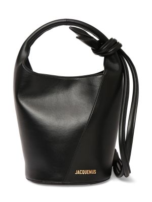 Δερμάτινη τσάντα ώμου Jacquemus μαύρο