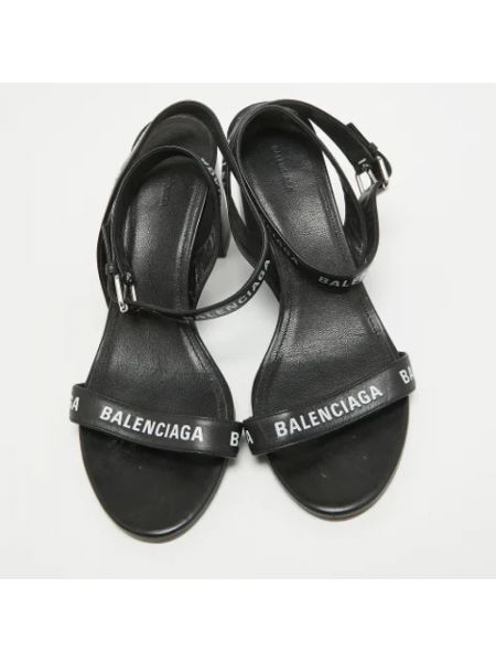 Sandalias de cuero Balenciaga Vintage negro