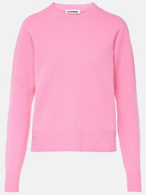 Sweter wełniany Jil Sander różowy