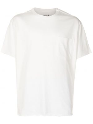 Bavlnené tričko s okrúhlym výstrihom Osklen biela