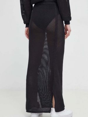 Bavlněné džínová sukně Tommy Jeans černé